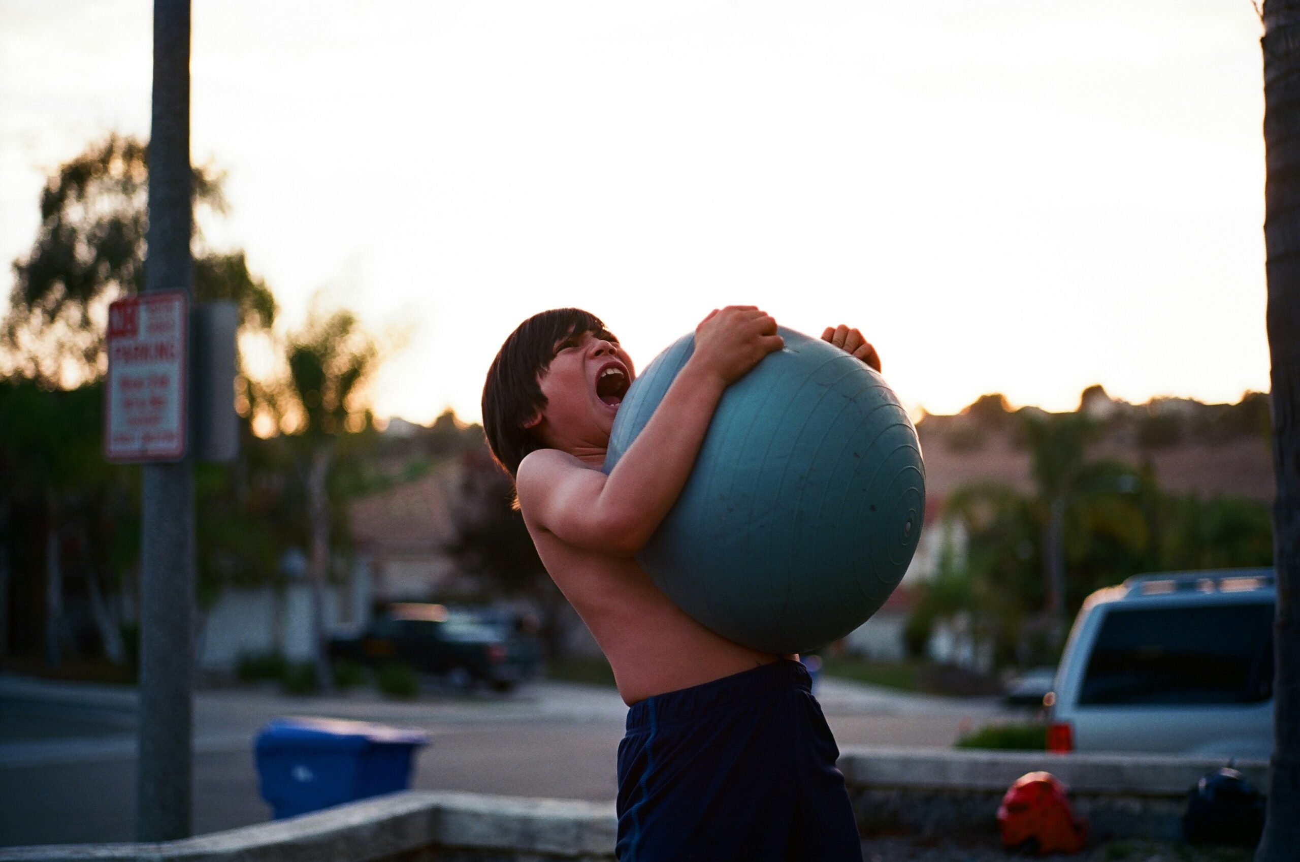A person holding a kettlebell during a workout session